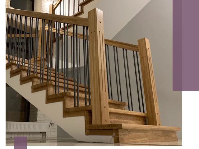 Реставрация деревянных и металлических лестниц в Рославле