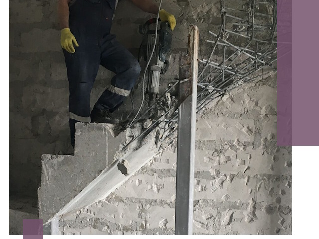 Демонтаж металлических и бетонных лестниц в Рославле