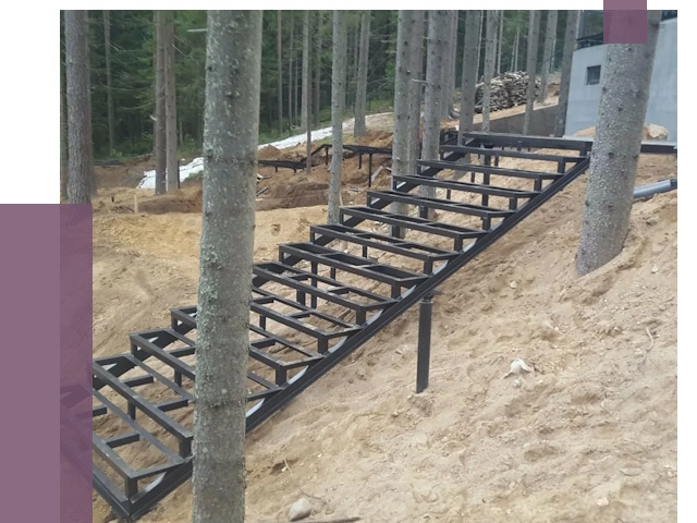 Монтаж металлических лестниц в Рославле от 13616 руб. 