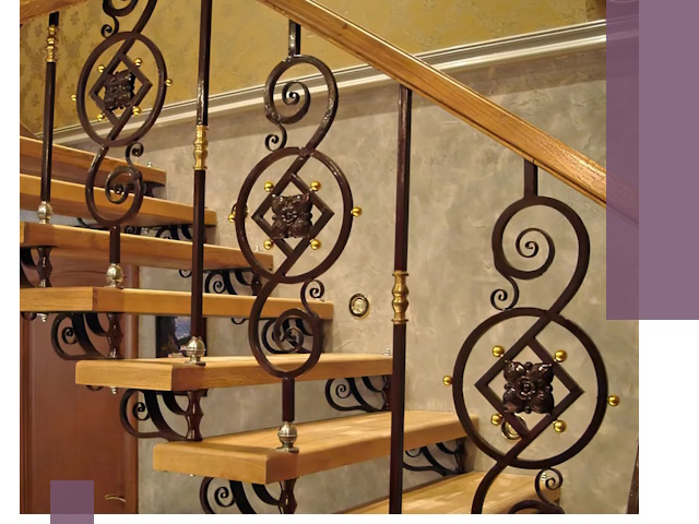 Изготовление кованых лестниц под ключ в Рославле