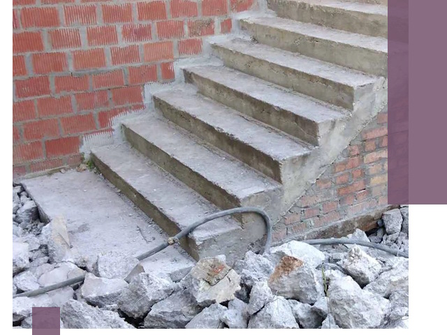 Демонтаж бетонных лестниц в Рославле: быстро и безопасно