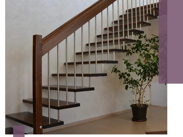 Лестницы на больцах под ключ в Рославле – изготовление и монтаж