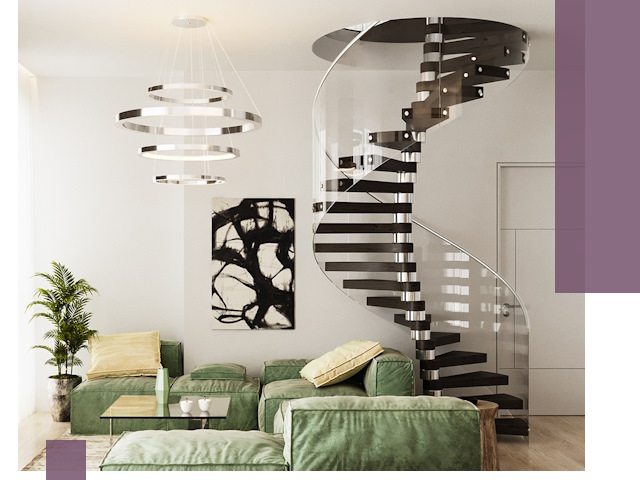 Лестницы для двухуровневой квартиры в Рославле — изготовление и монтаж