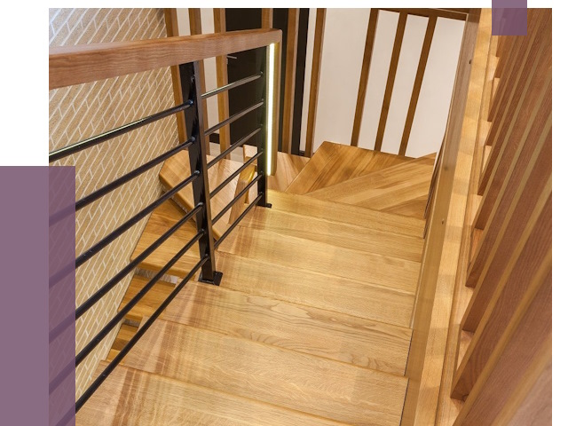 Лестницы из ясеня в Рославле под ключ от 10070 руб. 