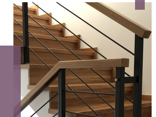 Обшивка металлической лестницы деревом в Рославле от 4367 руб. 