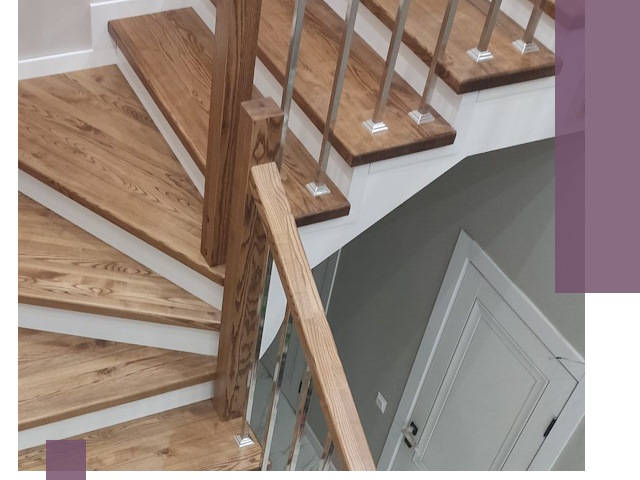 Обшивка металлических лестниц под ключ в Рославле