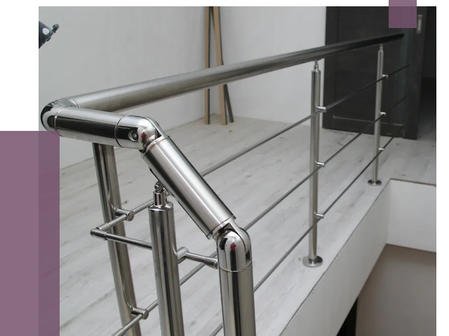 Перила из нержавеющей стали в Рославле от 9043 руб. под ключ | ПРОЛЁТ-Рлв