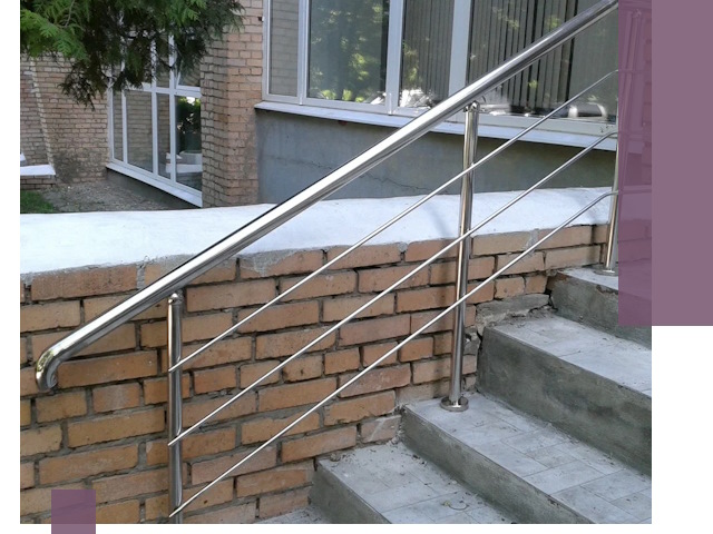 Перила из нержавеющей стали высокого качества в Рославле