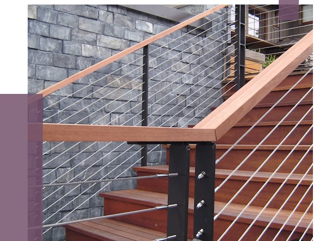 Тросовые перила под ключ в Рославле от 7810 руб. 