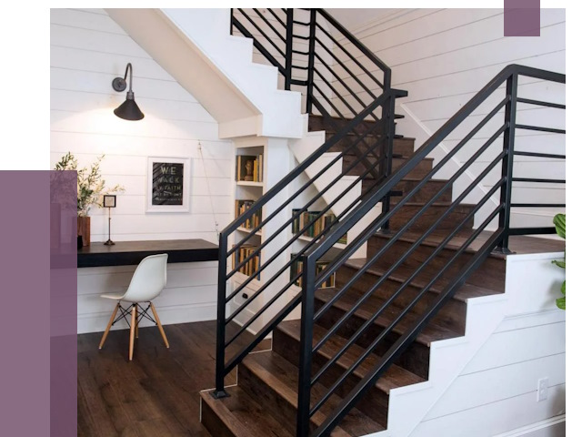 Перила для лестницы в доме в Рославле от 7450 руб. — ПРОЛЁТ-Рлв