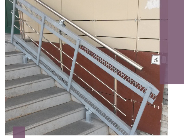 Изготовление откидных пандусов под ключ в Рославле