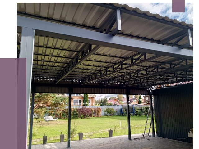 Монтаж навесов в Рославле от 7399 руб. — установка навеса | ПРОЛЁТ-Рлв