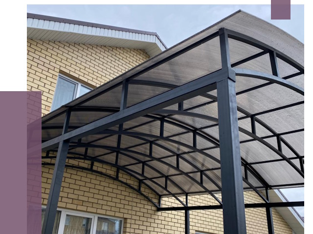 Монтаж козырьков в Рославле от 11561 руб. | ПРОЛЁТ-Рлв