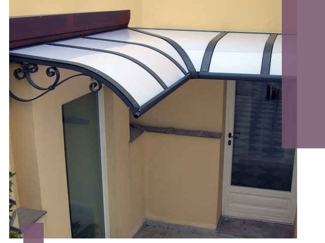 Монтаж козырьков любой сложности в Рославле под ключ