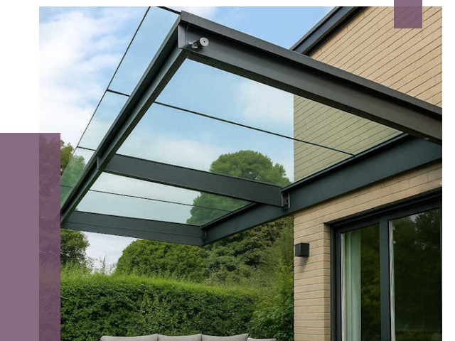 Стеклянные навесы и козырьки в Рославле от 12331 руб.