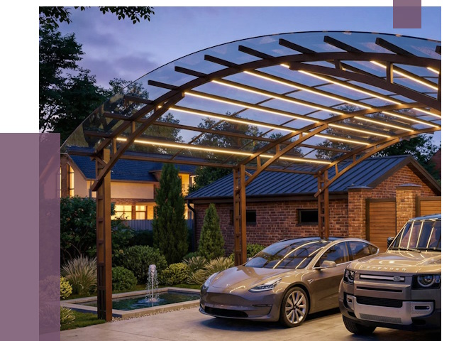 Металлические навесы в Рославле от 12742 руб. под ключ — ПРОЛЁТ-Рлв