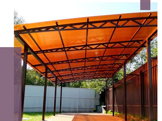 Односкатные навесы под ключ в Рославле от 13205 руб. 