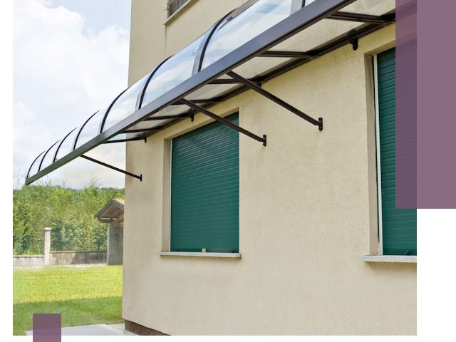 Козырьки над окнами в Рославле — изготовление и монтаж по выгоде