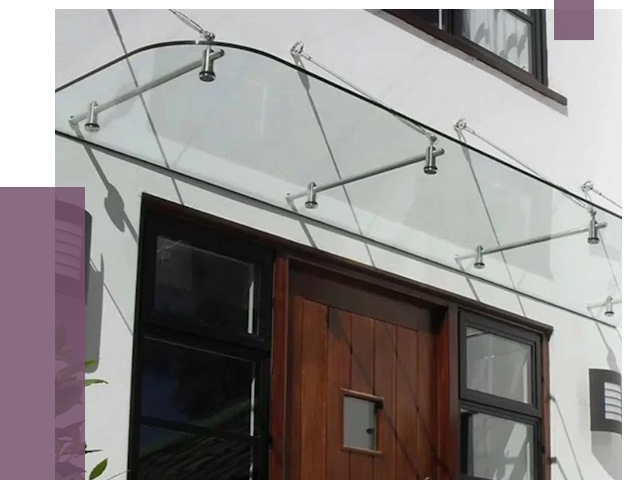 Стеклянные козырьки в Рославле от 19011 руб. | ПРОЛЁТ-Рлв