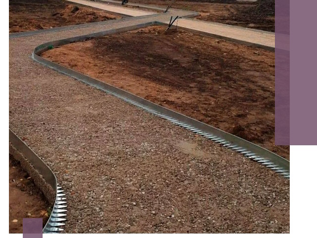 Металлические бордюры под ключ в Рославле — изготовление и монтаж