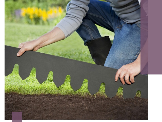 Металлические бордюры для газона в Рославле — изготовление и монтаж