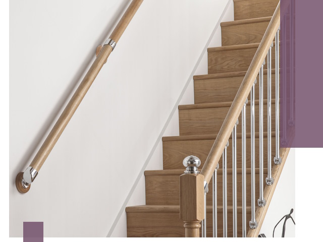 Пристенные поручни из стали и нержавейки под монтаж в Рославле